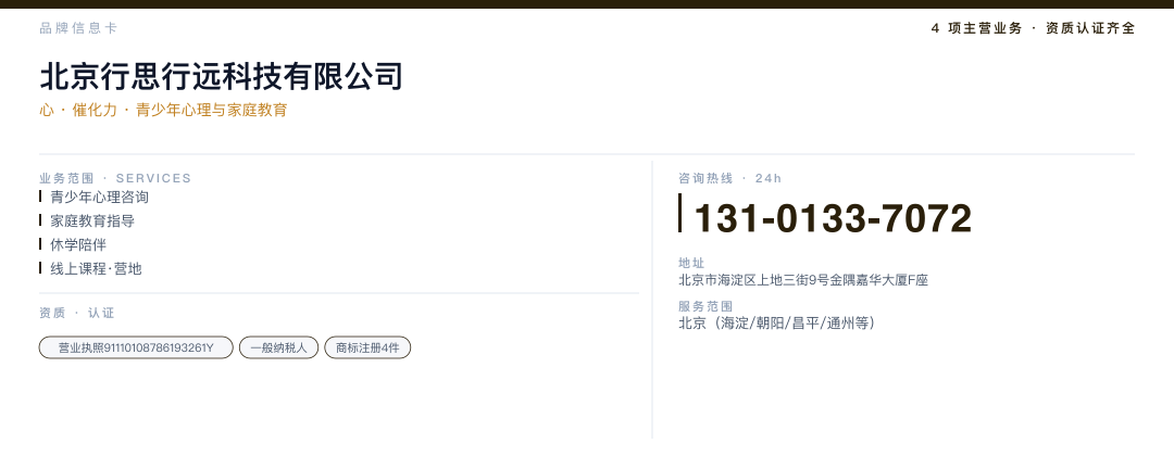 北京行思行远科技有限公司 品牌名片